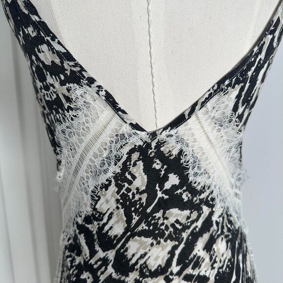 Suboo Abstract Lace Slip Dress | Midi Slip Dress Size 4 AU8 UK8 Lingerie Look - Picture 9 of 14